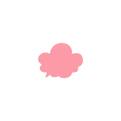 Pink Cloud Speech Bubble - icon - High Resolution PNG