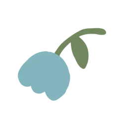 Blue Flower - simple - plant - PNG Images