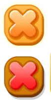 Orange and Red Cross Buttons - icon - Lossless PNG