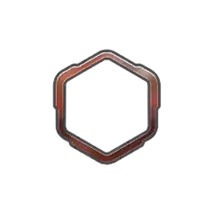Hexagon Logo - metal - No Background PNG