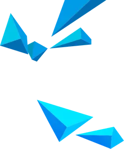 Blue Geometric Shapes - simple - modern - Free Download PNG