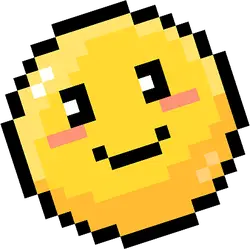 Pixel Smiley Face - pixel art - No Background PNG