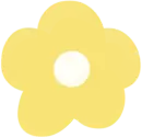 Yellow Flower - simple - Curated PNG