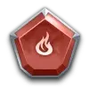 Flame Badge - red - Transparent Layer PNG