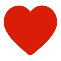 Red Heart - symbol - Transparent Background PNG