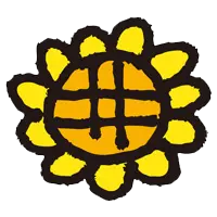 Sunflower - sun - simple - PNG