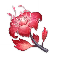 Red Flower - illustration - pink - High Resolution PNG