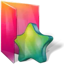Folder and Star - icon - Transparent Layer PNG