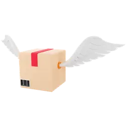 Winged Package - flying - PNG Images
