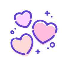 Heart Pattern - simple - violet - No Watermark PNG