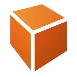 Orange Cube - graphic design - High Resolution PNG