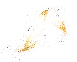 Fireworks - night sky - yellow - Transparent Layer PNG