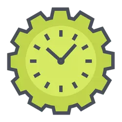 Gear Clock - clock - Free PNG