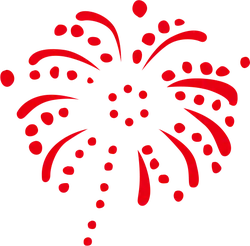 Firework Pattern - red - design - Transparent Background PNG