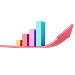 Bar Chart with Rising Arrow - growth - Lossless PNG
