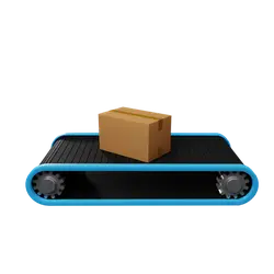 Conveyor Belt with Box - logistics - Free Download PNG