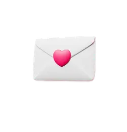 Heart Envelope - heart shape - white - High Resolution PNG