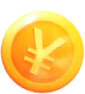 Yellow Yen Symbol - Transparent Background PNG