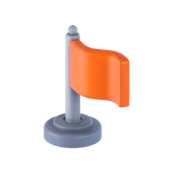 Orange Flag - toy - No Background PNG