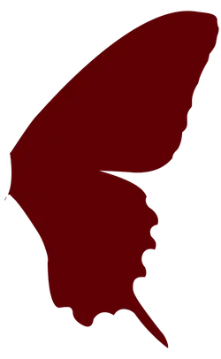 Red Butterfly - silhouette - Free PNG
