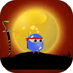 Blue Ninja Sprite - game character - No Background PNG