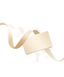Ribbon Decorated Card - holiday - Transparent Background PNG