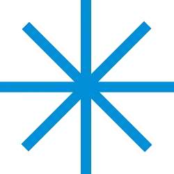 Blue Star Shape - lines - High Resolution PNG