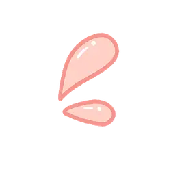 Pink Water Drops - cartoon - No Watermark PNG