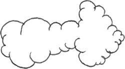 Clouds - black background - line art - No Watermark PNG