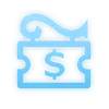 Blue Money Symbol - logo - Transparent Layer PNG