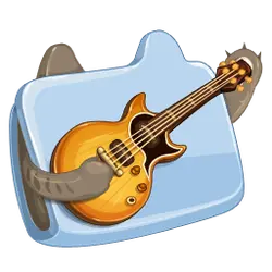 Guitar Folder Icon - music - Transparent Layer PNG