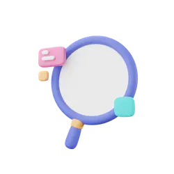 Colorful Magnifying Glass - cartoon - Free Download PNG