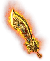 Flaming Sword - sword - weapon - No Background PNG
