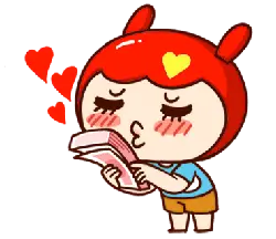 Red-haired Girl - heart shape - cute - Free Download PNG