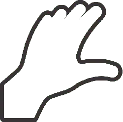 Hand Icon - operation - Transparent Layer PNG
