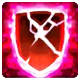 Broken Shield - red - High Resolution PNG
