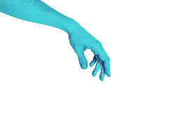 Blue Hand - hand - Transparent Background PNG