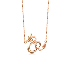 Dragon Necklace - rose gold - PNG Images