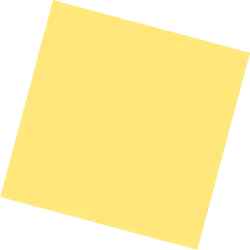 Yellow Square - geometric shape - PNG