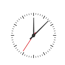 Clock Hands - red detail - Free PNG
