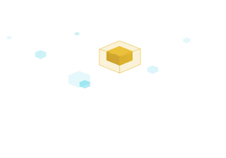 Yellow Cube - minimalist design - No Background PNG