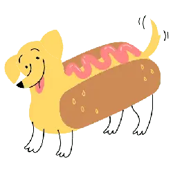 Hot Dog Puppy - food - Transparent Layer PNG
