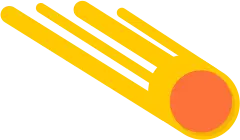 Meteor - glowing - High Resolution PNG