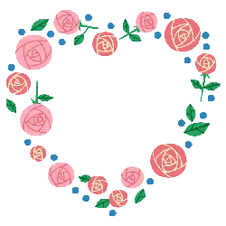 Rose Wreath - green leaves - High Resolution PNG