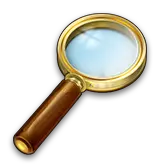 Magnifying Glass - metal - Transparent Background PNG