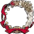 Wreath - red - gold - High Resolution PNG