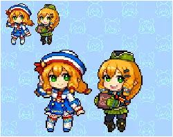 Pixel Girls - anime - No Watermark PNG