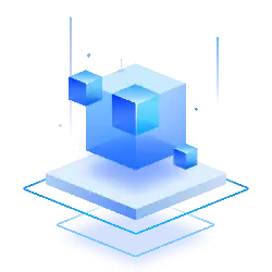 Blue Cubic Structure - geometric shape - simple design - Lossless PNG