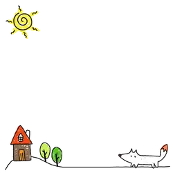 Fox and House - fox - Transparent Layer PNG