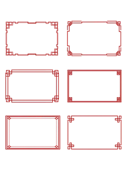 Red Border Patterns - symmetry - High Resolution PNG